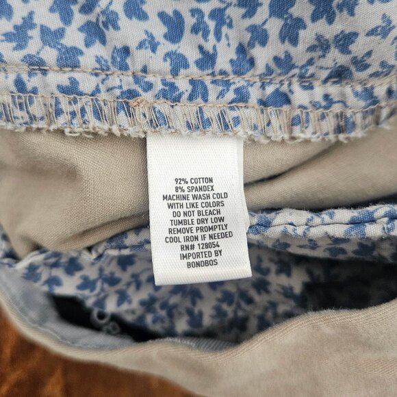 Bonobos Shorts Mens 31 Tan 5" Inseam Chino Zip Pocket Casual - Picture 6 of 7